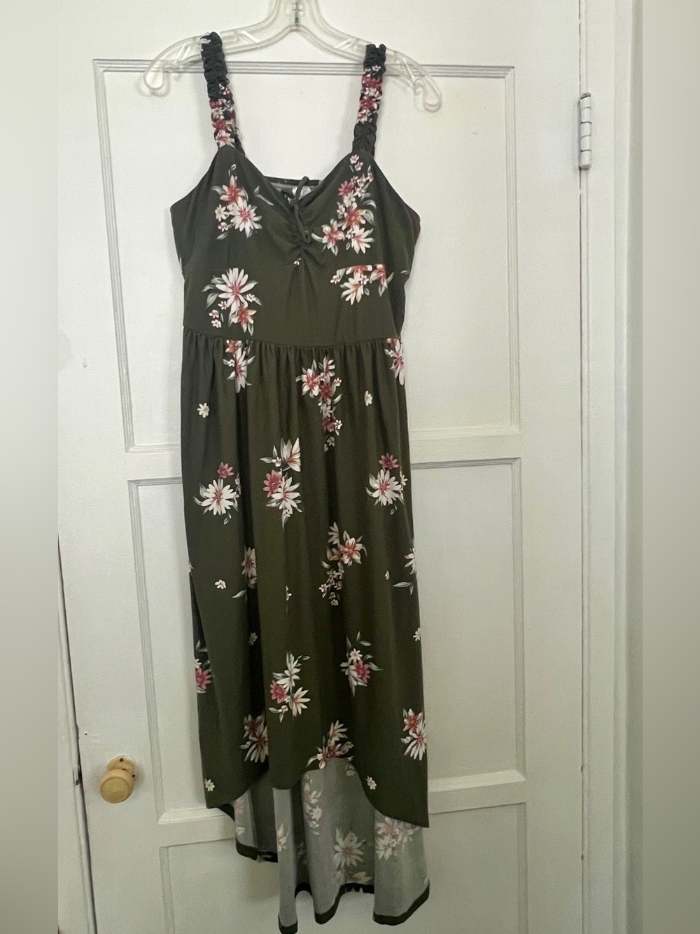 Green Floral High-Low Dress size L